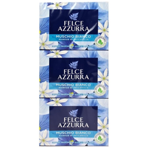 Felce Azzurra Sapone Tris Muschio Bianco