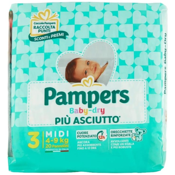 Pampers Baby-Dry x 20 Midi