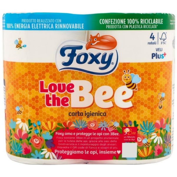 Foxy Love The Bee Igienica x 4 Rotoli