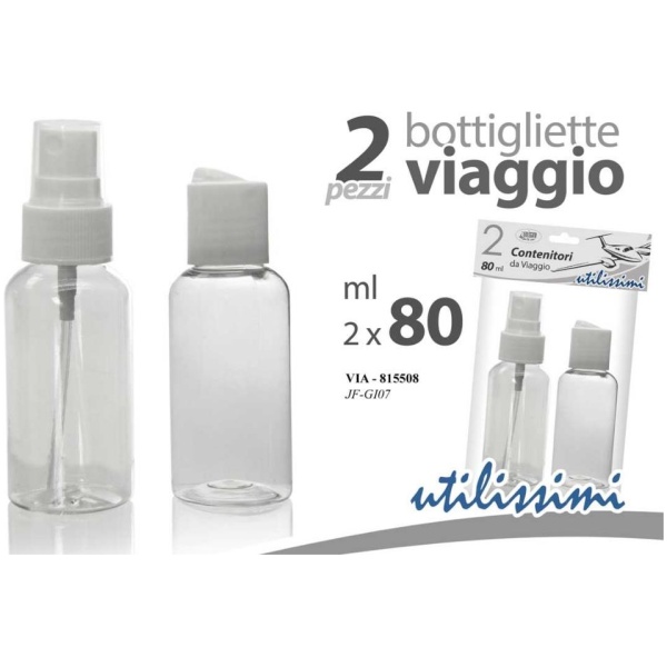 Utilissimi Contenitori da Viaggio 80ml x 2