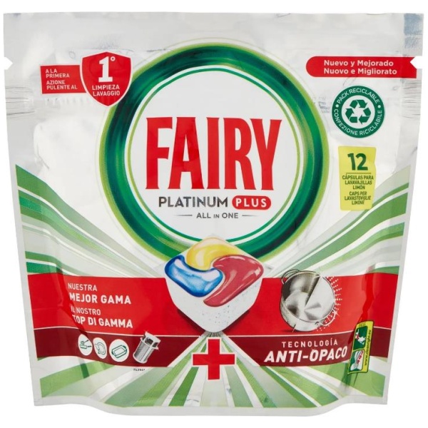 Fairy Platinum Plus All in One x 12 Lemon
