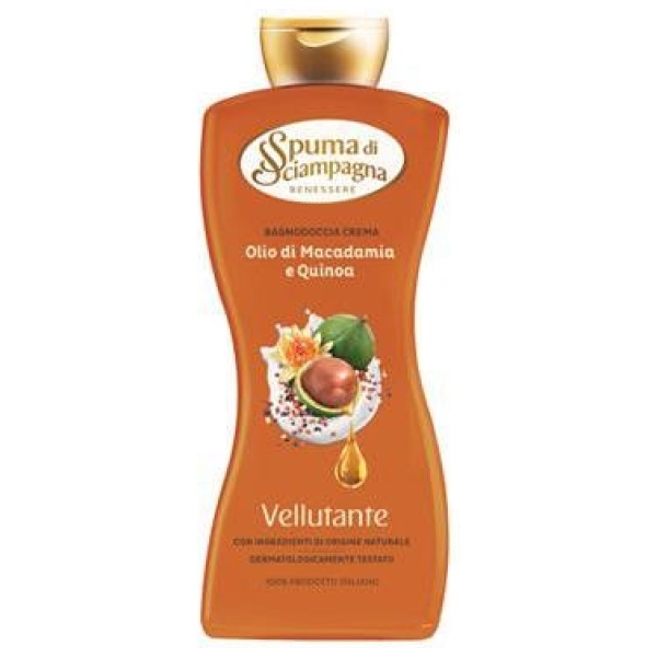 Spuma di Sciampagna Bagno 650ml Vellutante Olio di Macadamia e Quinoa