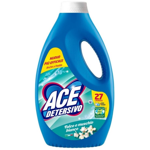 Ace Liquido Lavatrice 27 mis. Talco e Muschio Bianco