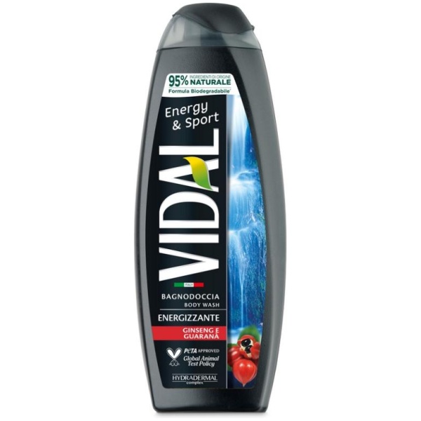 Vidal Bagnodoccia 500ml Ginseng e Guaranà