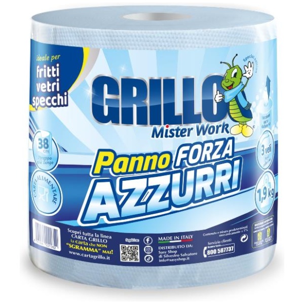 Grillo Mister Work Panno Forza Azzurri