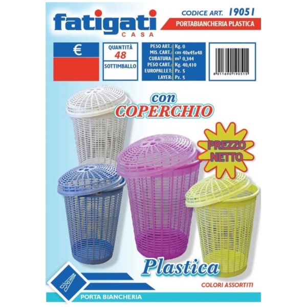 Fatigati Portabiancheria Forato c/coperchio (19051)