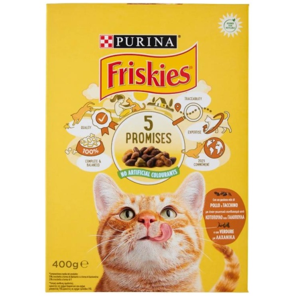 Friskies Gatti Crocchette 400gr Anatra Pollo Tacchino