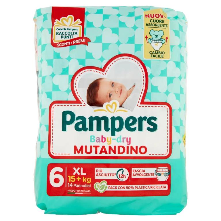 Pampers Baby-dry Mutandino x 14 XL