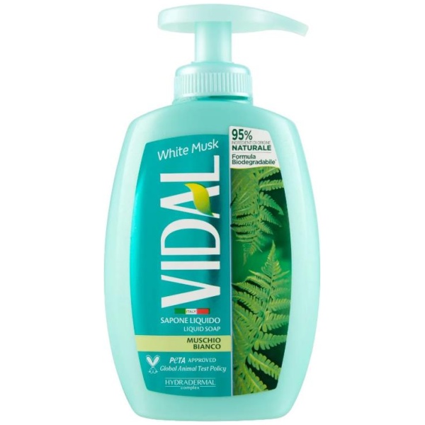 Vidal Sapone Liquido 300ml Muschio Bianco
