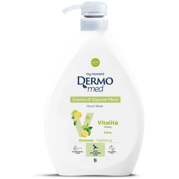 Dermomed Crema Sapone Liquido 1000ml Vitalità Lime