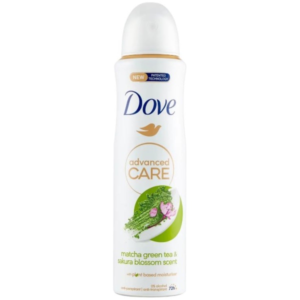 Dove Advanced Care Deo Spray 150ml Matcha Green Tea & Sakura Blossom Scent