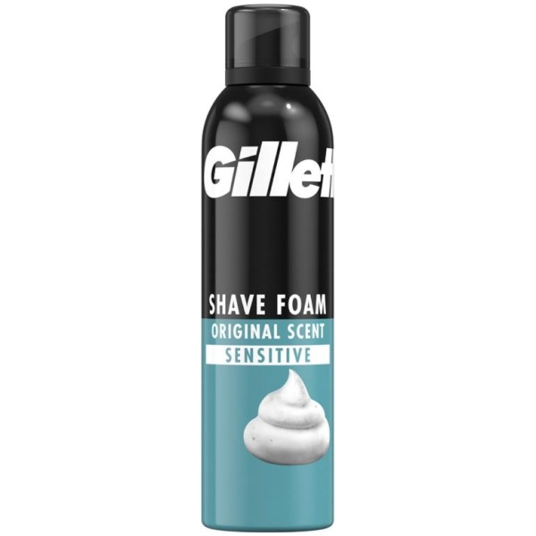 Gillette Schiuma Barba 300ml Original Scent Sensitive