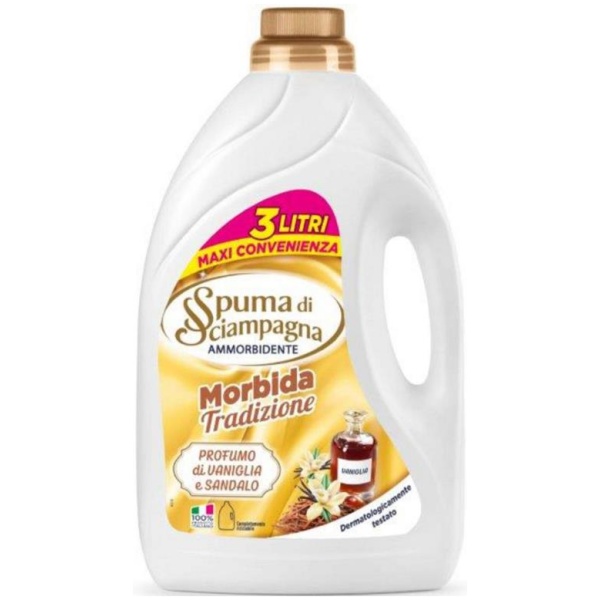 Spuma di Sciampagna Ammorbidente 3000ml Profumo di Vaniglia e Sandalo