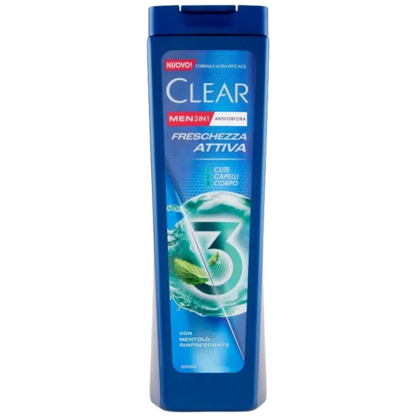 Clear Men 3in1 Shampoo 225ml Freschezza Attiva