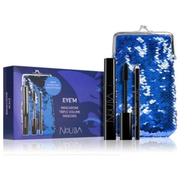 Nouba Eye'm Mascara Triple Volume + Glasses Case + Black Eye Pencil