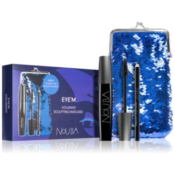 Nouba Eye'm Mascara Volumaxi Sculpting + Glasses Case + Black Eye Pencil