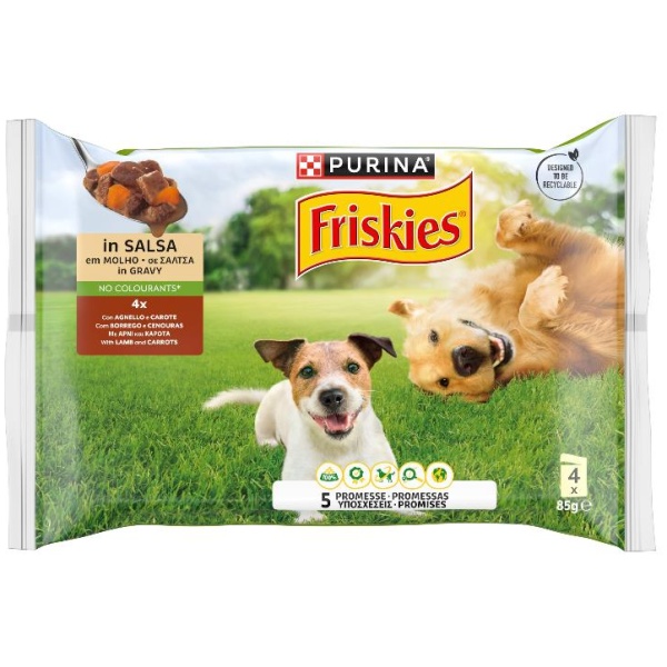 Friskies Cane Bocconi Agnello/Carote 4x85gr