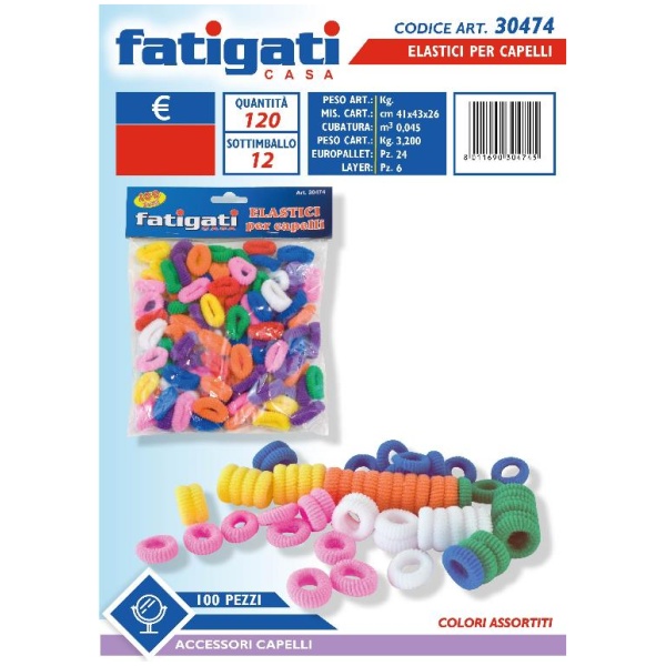 Fatigati Elastici per Capelli 100pz (30474)