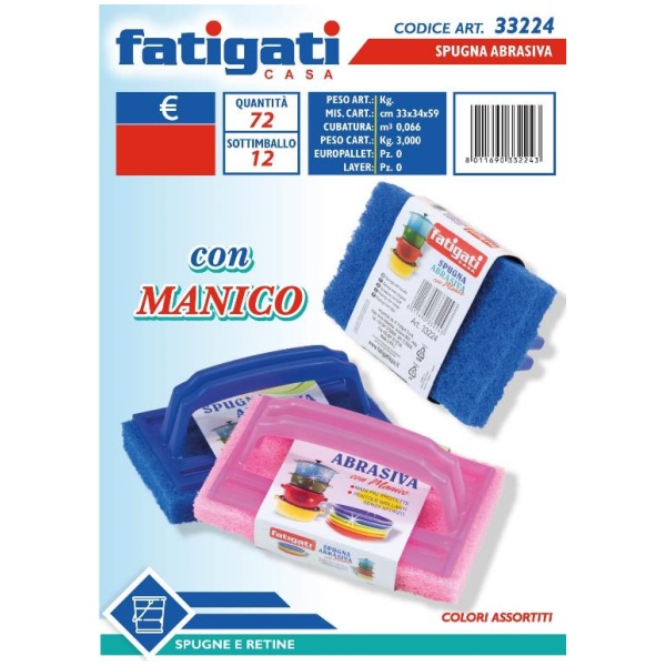 Fatigati Spugna Abrasiva con Manico (33224)