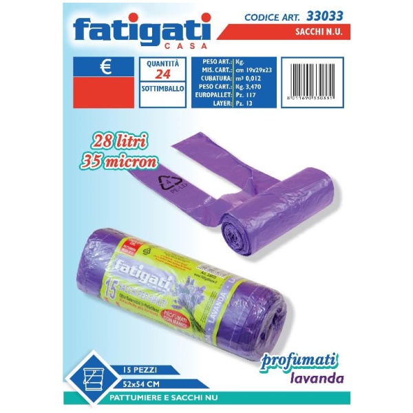 Fatigati Sacchi NU x 15 52x54 Lavanda (33033)