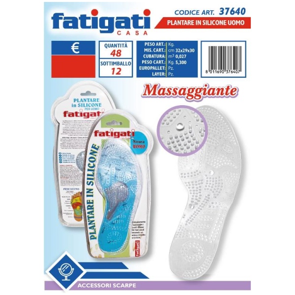 Fatigati Plantare in Silicone Uomo (37640)
