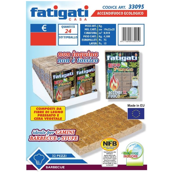 Fatigati Accendifuoco Ecologico x 32 (33095)