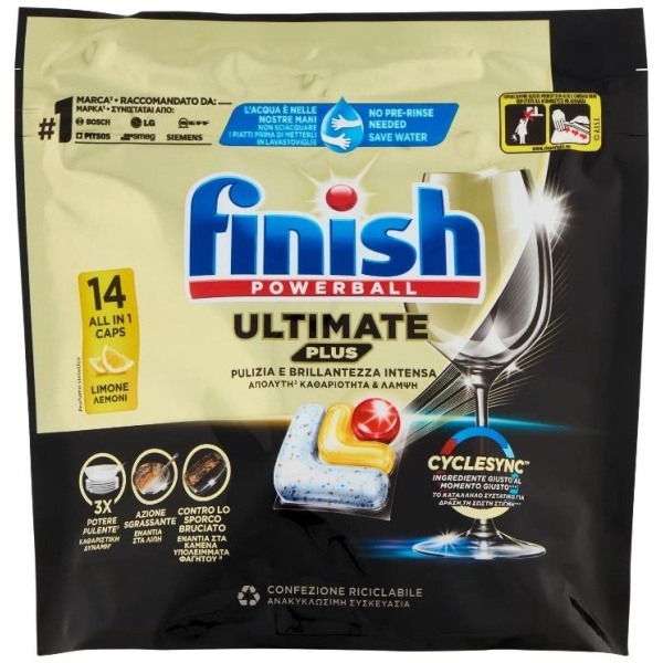Finish Powerball Quantum Ultimate Plus All in 1 x 14 Limone
