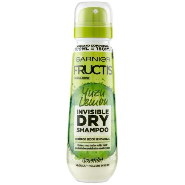 Fructis Invisible Dry Shampoo 100ml Yuzu Lemon