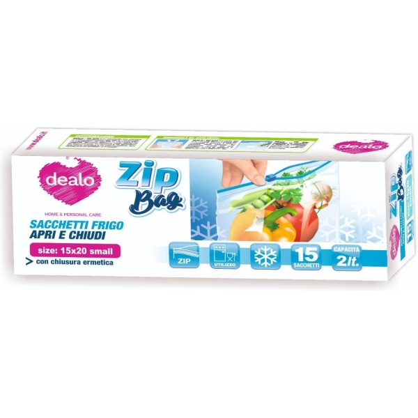 Dealo Zip Bag 15x20 x 15 Sacchetti