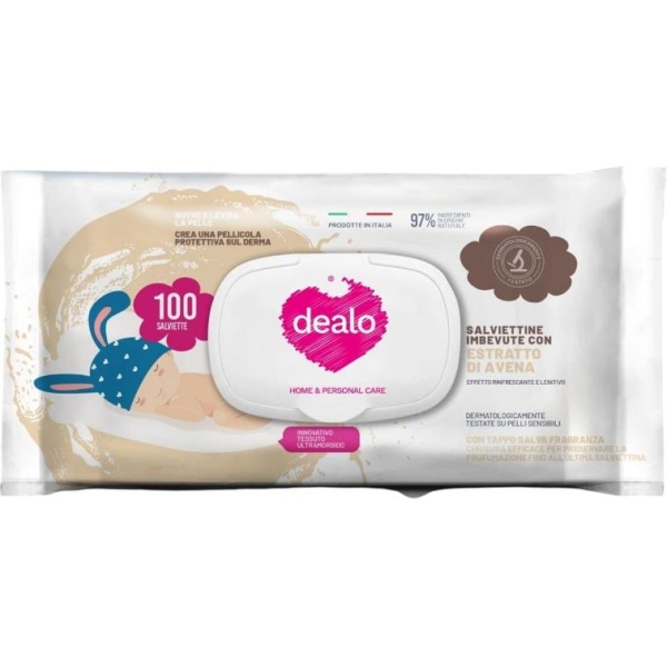 Dealo Salviettine Baby x 100 Estratto di Avena