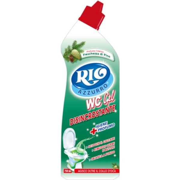 Rio Azzurro WC Gel Disincrostante 750ml Freschezza di Pino
