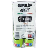 Paif Eco Naturals Bicchieri Carta 75ml x 50 Verde