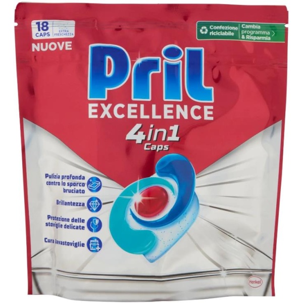 Pril Excellence 4in1 Caps x 18