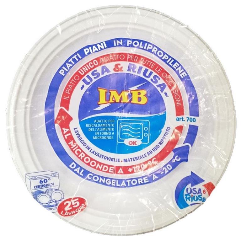IMB Piatti Riutilizzabili Piani x 20