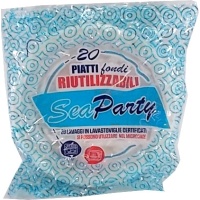 SeaParty Piatto Riutilizzabile x 20 Fondo